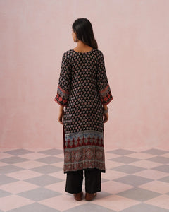 Rangrez Ajrakh Printed Cotton Kurta Suit Set
