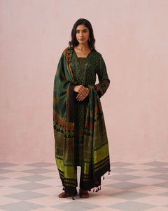Rangrez Ajrakh Printed Cotton Kurta Suit Set