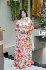Ruhani Floral Anarkali Set