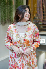 Ruhani Floral Anarkali Set