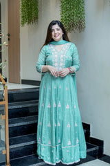 Saniah Embroidered Anarkali Set