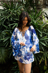 Crystal Printer Chiffon Beachwear