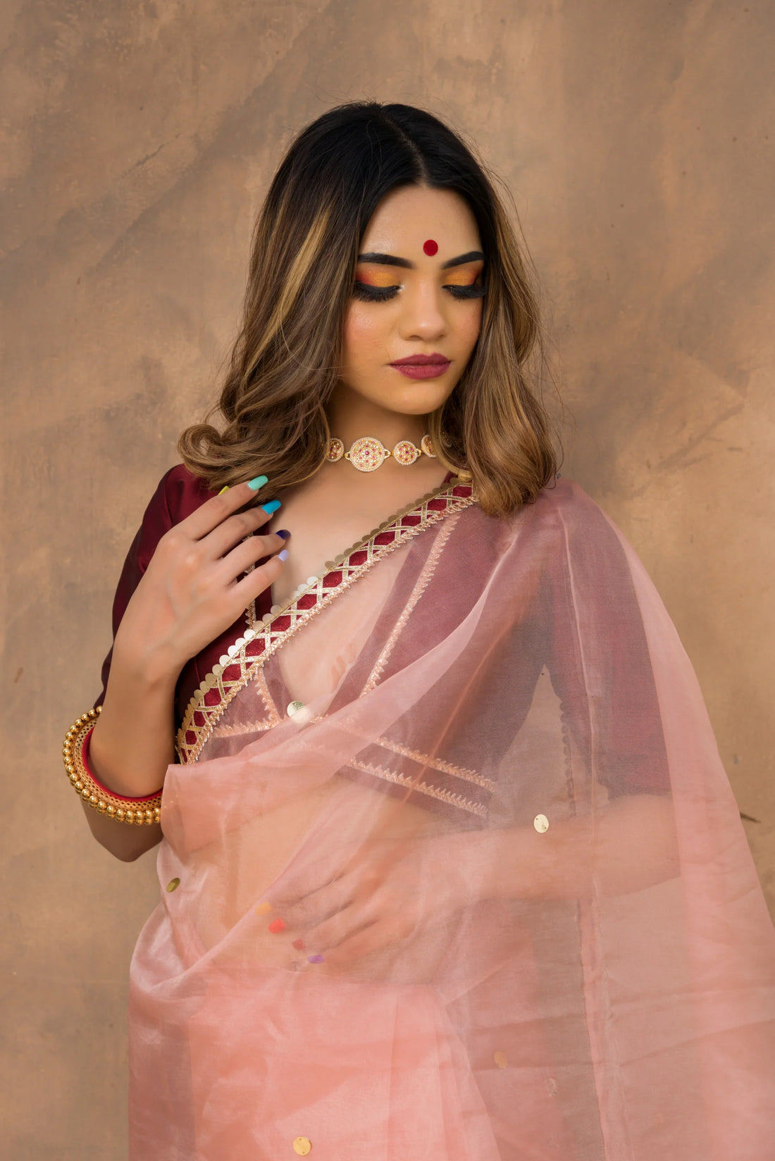 Organza saree