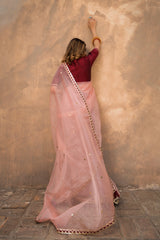 Lacework saree