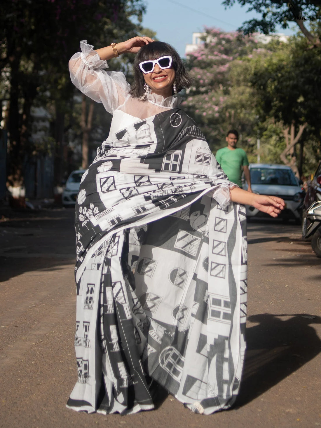 Shehar Walks Handcrafted Soft Mul Saree
