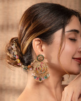Multi Arajashree Bahubali Chandbali Earrings
