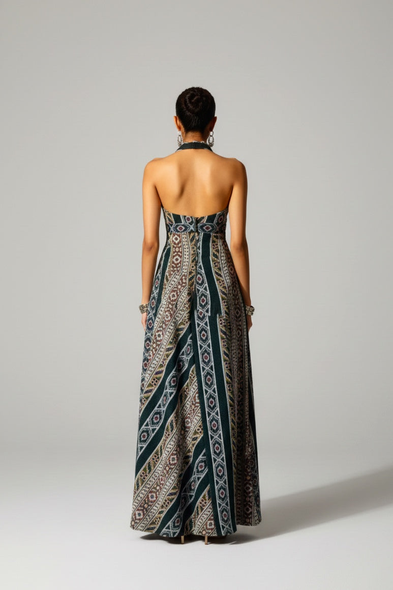 Deme Co-Ord Set - Halter Neck Top & Wrap Skirt