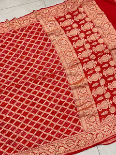 Red Banarasi Saree