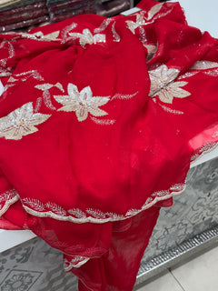 Sequin work saree