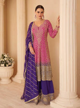 Orange Embroidered Designer Salwar Kameez Set