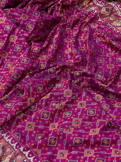 Mirror work saree