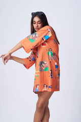 printed shirt dress