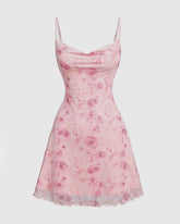 Floral Print Ruched Cami Dress