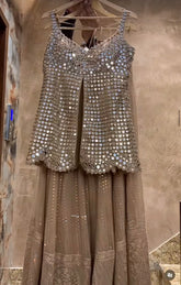 Glaam and Bling Mirror work Co-ord Set - By Reet Lifestyle