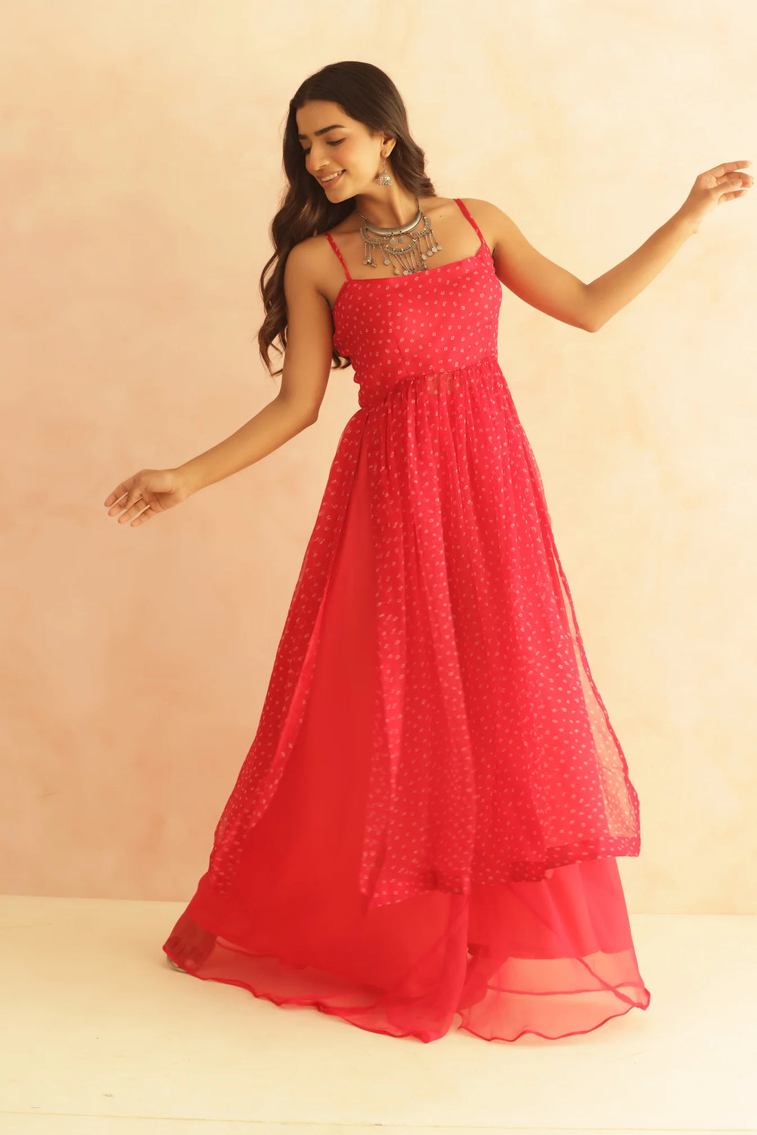 Royal Amethyst Bandhani Georgette Kurta Set
