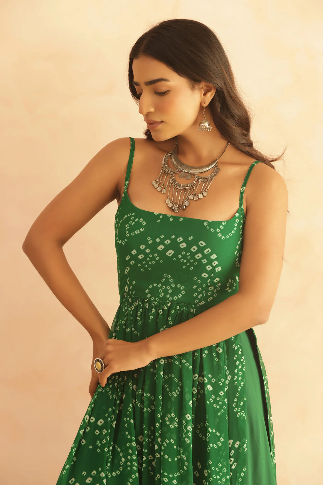 Royal Amethyst Bandhani Georgette Kurta Set