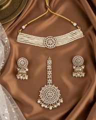 Vidyut Circle Punjabi Mirror Choker Set