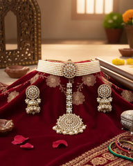 Vidyut Circle Punjabi Mirror Choker Set