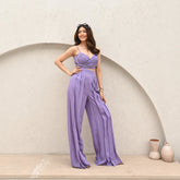 Georgette Oyster Pearl Co-Ord Set