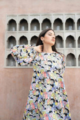 abstract print dress