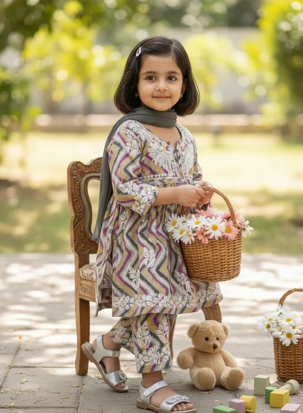 Chikankari Nanhe Farishtey Kidswear Set