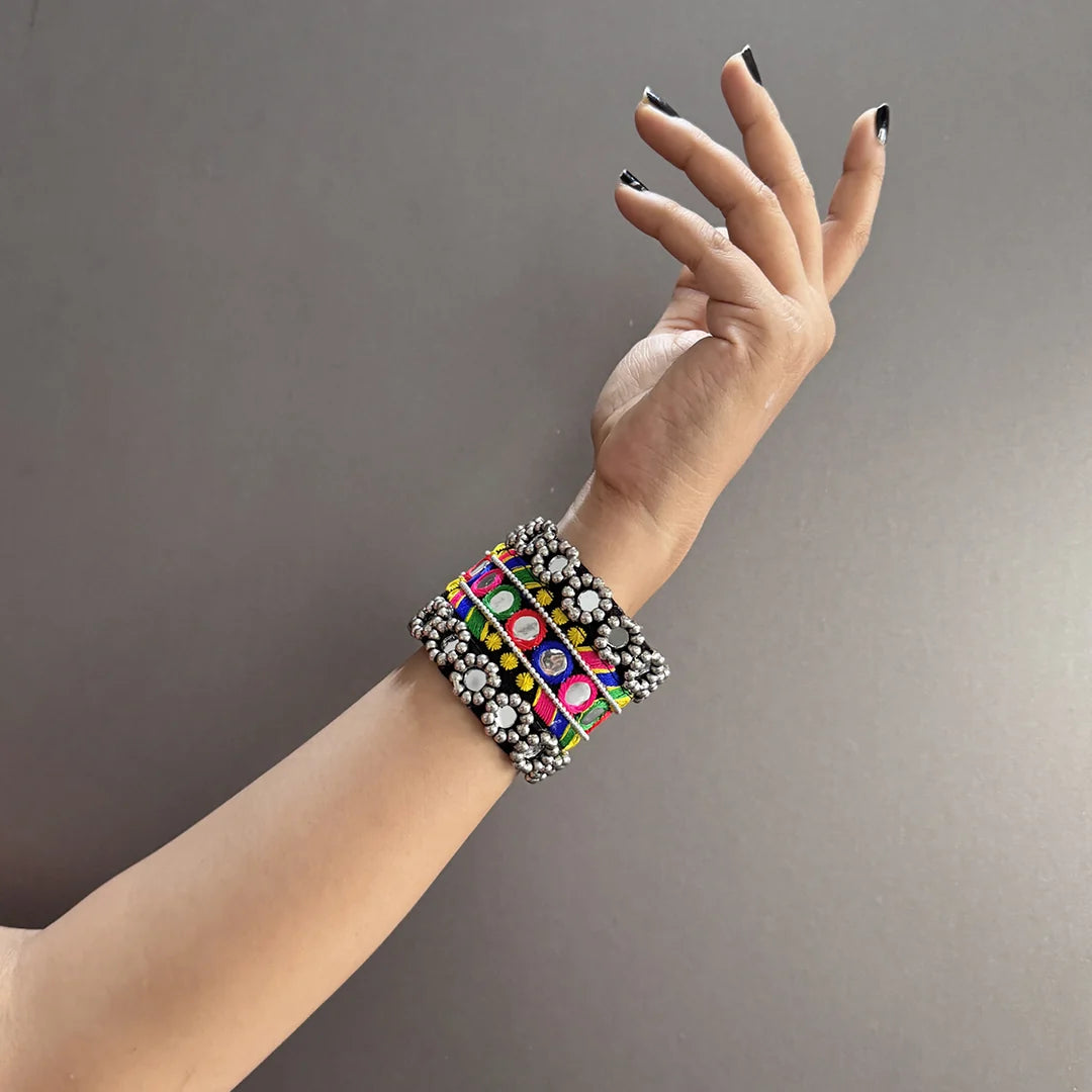 Cowrie Shell Navratri Handcuff Bracelet