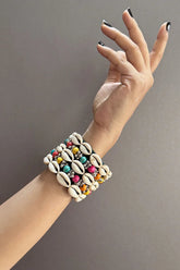 Cowrie Shell Navratri Handcuff Bracelet