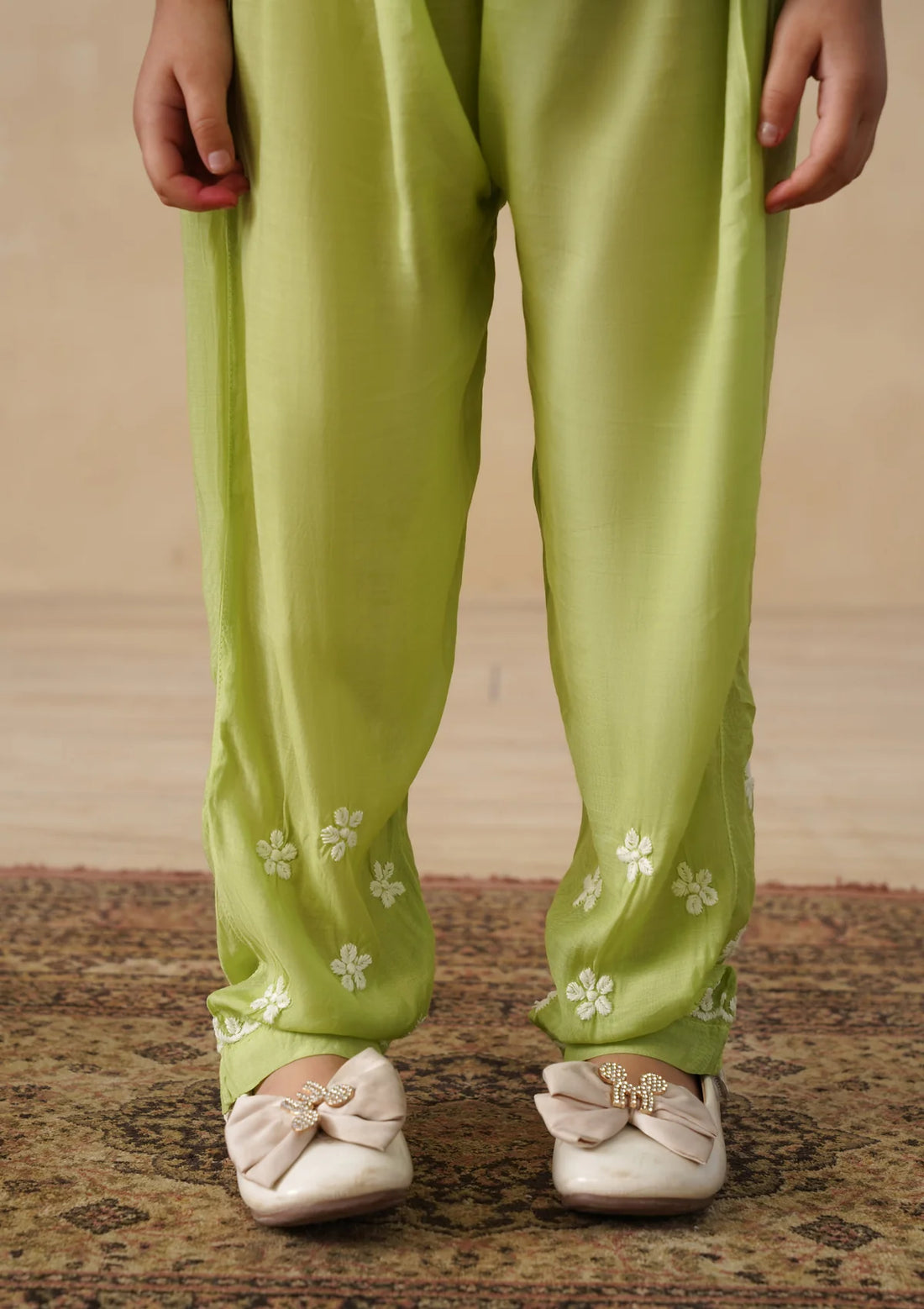 Chikankari Long Kurta Set Kidswear Set