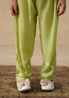 Chikankari Long Kurta Set Kidswear Set