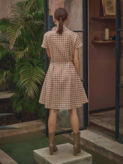 breathable cotton linen dress