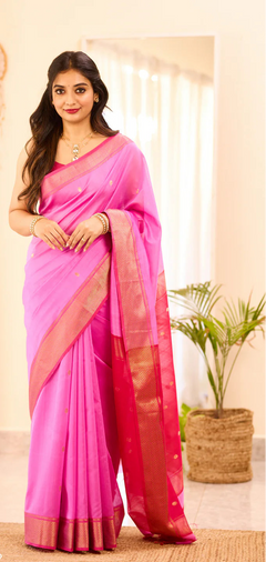 Maheshwari Silk Handloom Cotton Saree