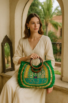 Bandhini Heritage Boho Handbag