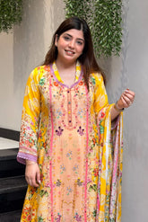 Raneem Floral Printed A Line Suit Set