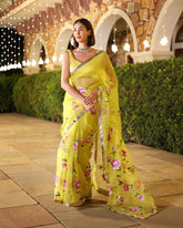 Elegant Yamini Handcrafted Organza Saree