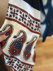 Ajrakh Shibori Modal Satin Shirt