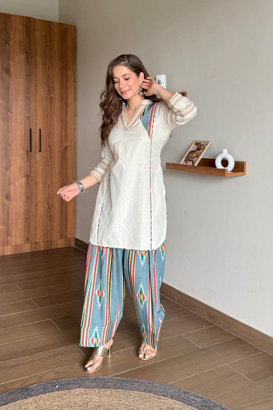 Ivory Ikat Harmony Co-Ord Set