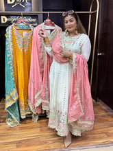 Adaa Anarkali Offwhite and Pink