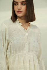 Casual button-down cotton shirt