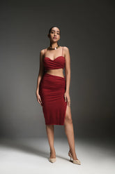 Red Kd Daist Cut Out Dress