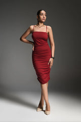 Staycation Red Spaghetti Strap Dress