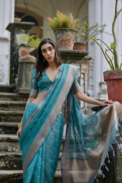 Kalakriti Cotton Silk Yellow Saree