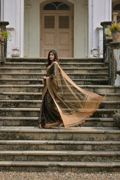 Kalakriti Cotton Silk Yellow Saree