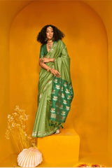 Kamal Chaap Banarasi Silk Black Saree