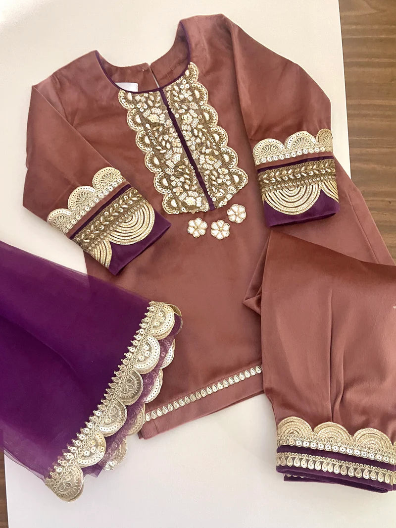 Kashish Blush Velvet Indianwear set
