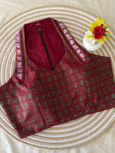 Ruhani Wine Halter Khun Blouse