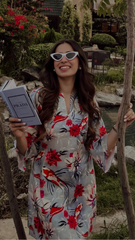 Koi fish print dress