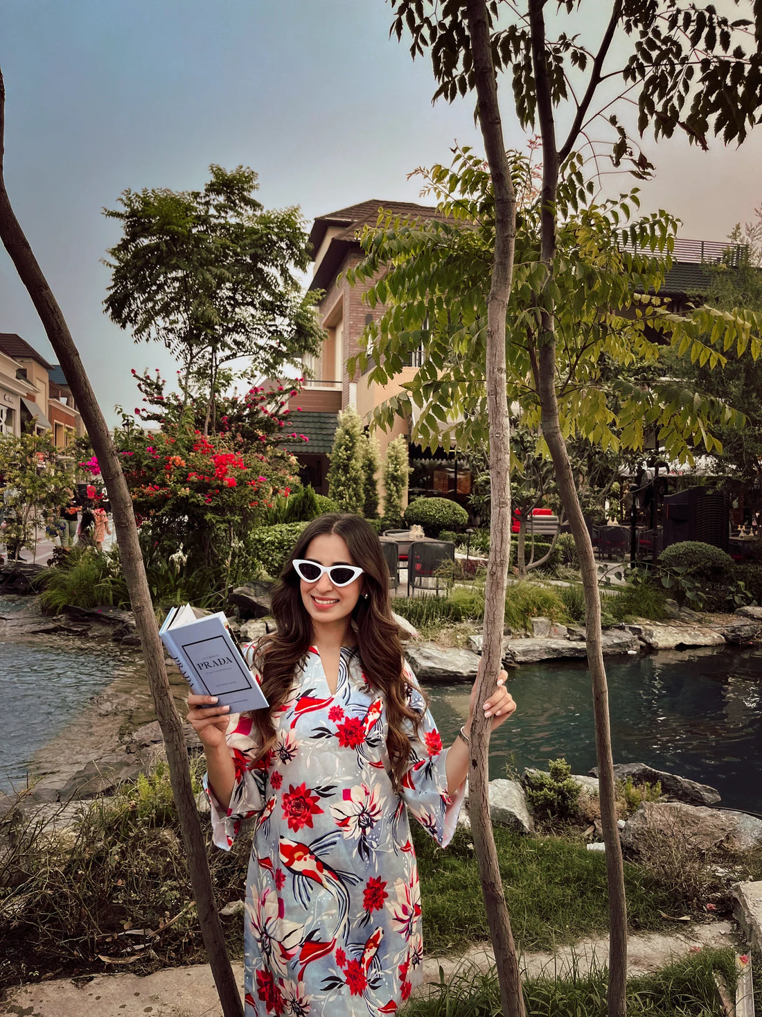 Floral print vacation dress