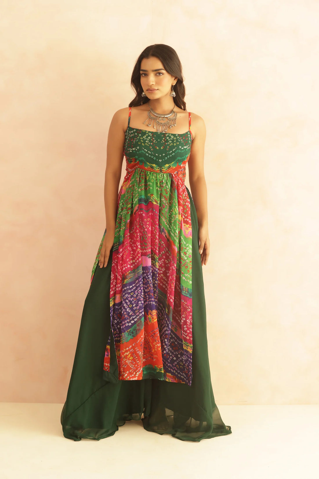 Royal Amethyst Bandhani Georgette Kurta Set