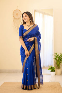 Maheshwari Silk Handloom Cotton Saree