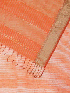 Orange silk cotton saree